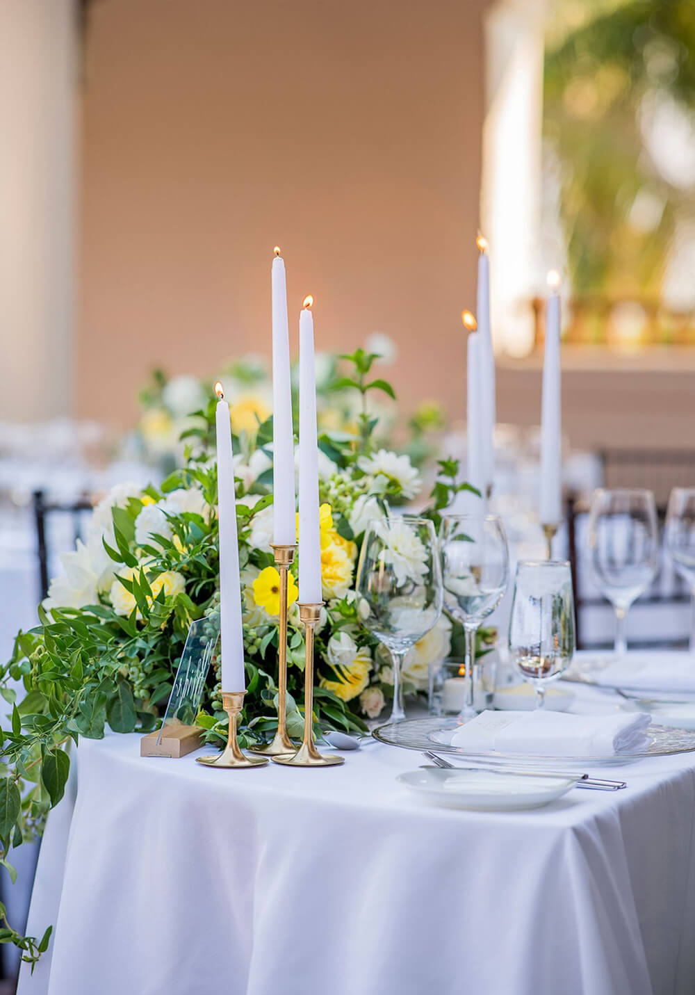 White Wedding Table Decor